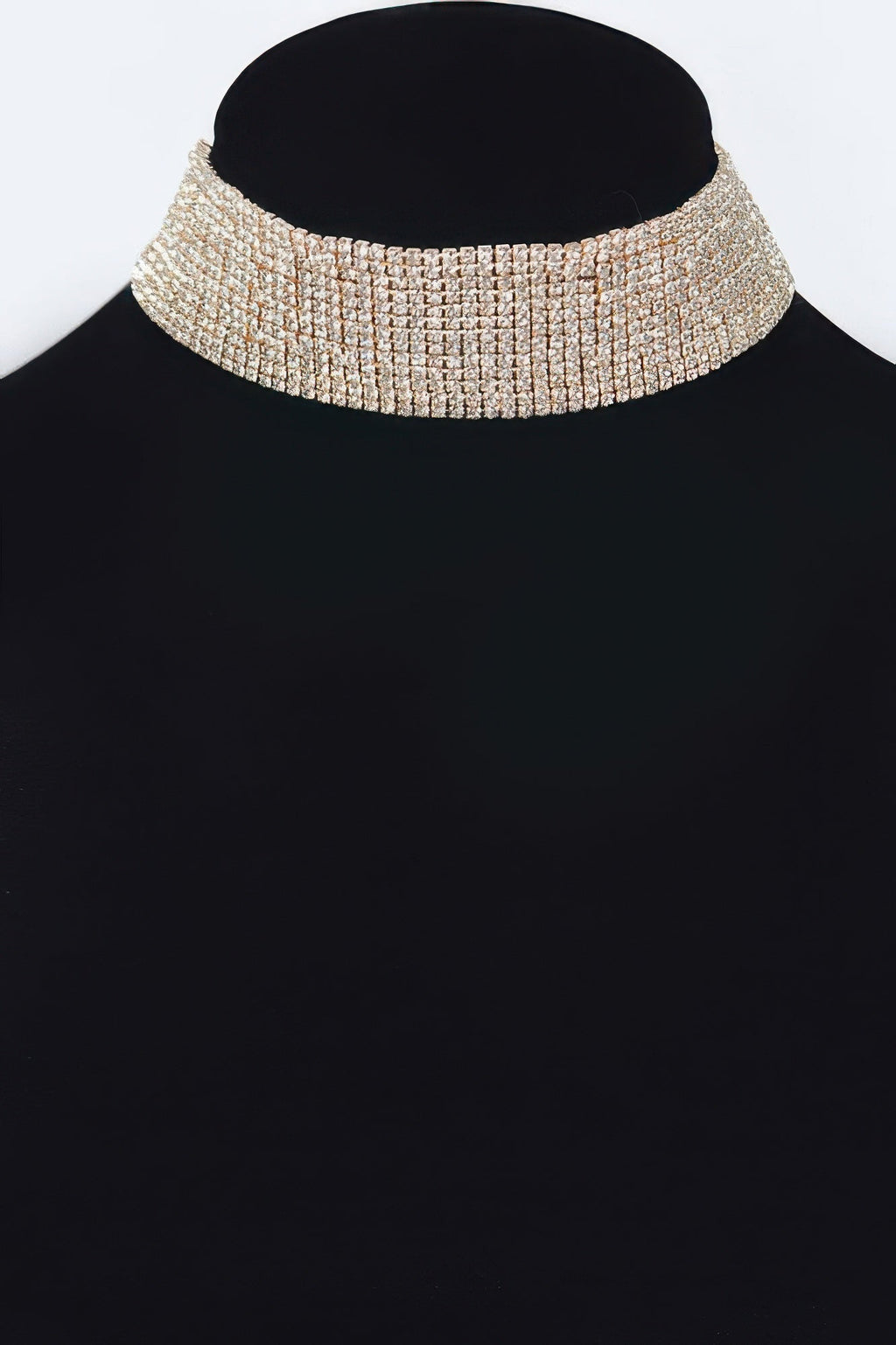 Round Rhinestone Choker Necklace