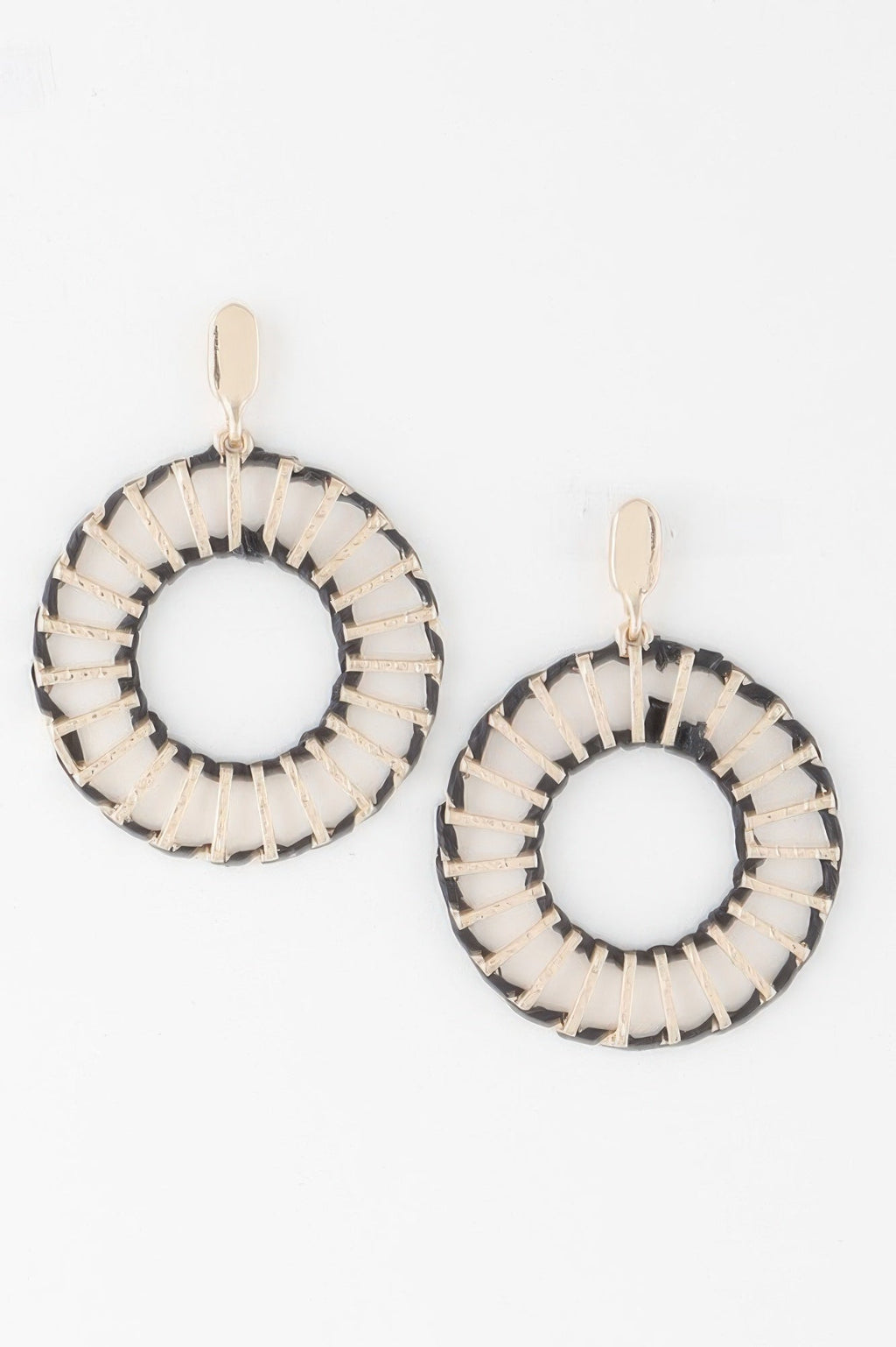 Twisted Weaved Disk Earrings