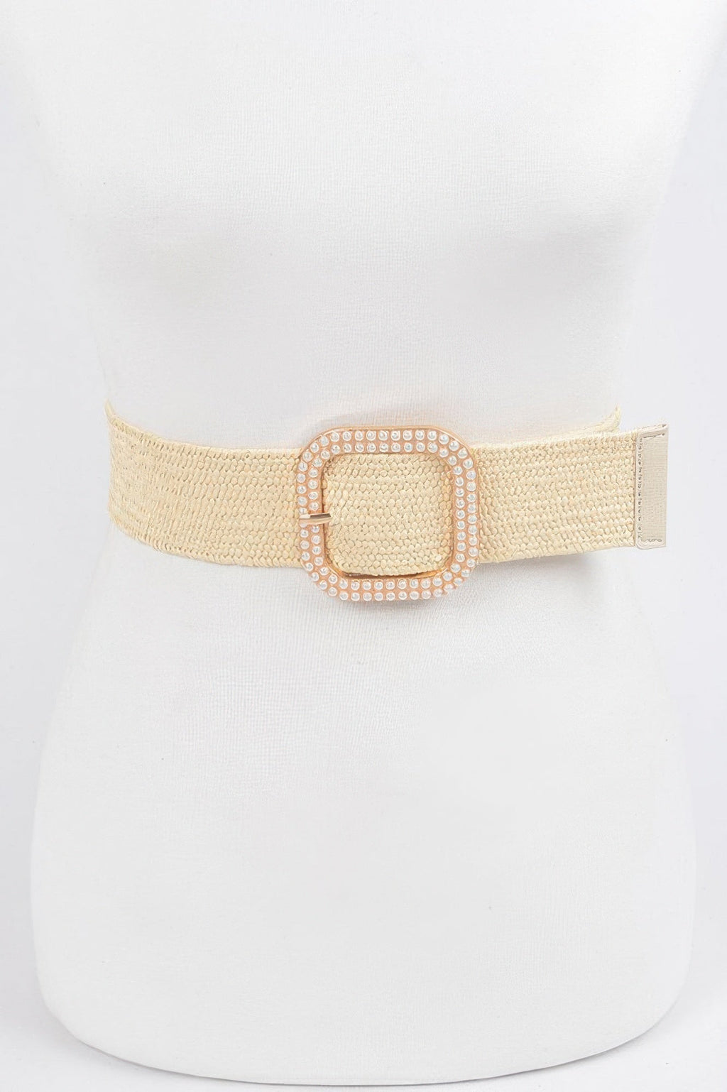 Weaved Pearl Buckle Belt